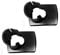 BODYA Lot de 2 boîtiers de batterie M12 en plastique pour batterie Milwaukee M12 4,0-6,0 Ah Li-ion Noir