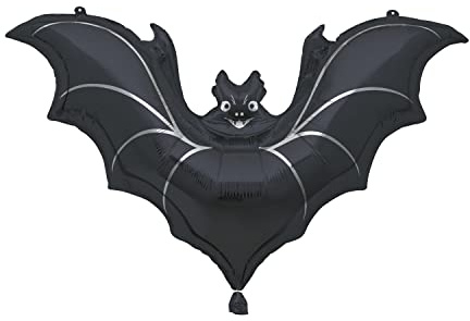 Unique 23658 - Giant Foil Black Bat Halloween Balloon - 81 cm - Halloween Party - 1 Count (Pack of 1)