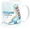 SpecialMe® Tasse Schulkind Dino Geschenk Einschulung personalisiert mit Namen Kindertasse aus Keramik für Jungen Mädchen Jungen weiß standard