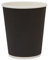 Ripple Paper Coffee Cups: Pack of 50-8oz(227ml), 10oz(284ml), 12oz(340ml), or 16oz(450ml) - White, Black or Brown/Kraft Ripple Paper Cups (8oz (227ml), Black)