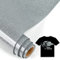 IModeur 5Ft Plotterfolie Textil Glitzer Silber, 30,5 x 152,5 cm Flexfolie Plotter Textil Silber für Cricut, Silhouette Cameo, Textilfolie Plotter Silber für Kleidung, Mützen, Hosen, andere Stoffe