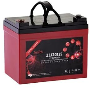 BATTERIA ZENITH ZL120135 DEEP CYCLE USO CICLICO SIGILLATE AGM ZL120135 36 Ah LAVAPAVIMENTI SPAZZATRICI GOLF CARS BARCHE ELETTRICHE SCOOTER ELETTRICI ENERGIE RINNOVABILI NAUTICA CAMPER TORRI FARO