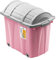 PAFEN Piraten Spielzeugkiste 62l mit Rollen - Schatzkiste 58 x 51 x 37,5cm - Spielzeugbehälter mit Deckel Aufbewahrungsbox für Kinder Ordnungsbox, Rosa