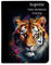CreaDesign Customize A4 Zeugnismappe für Kinder - 26.7 x 32.7 x 1 cm, erweiterbar auf bis zu 20 Fächer, Sichtbuch ohne Klarsichthüllen, Tiger dark Design, Dokumentenmappe für Schüler