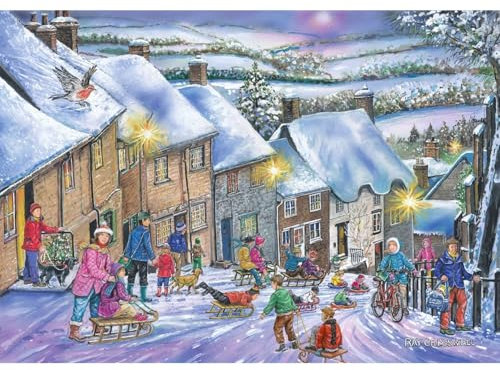 The House of Puzzles - Going On Gold Jigsaw - 1000 Piece Jigsaws For Adults, Artist Illustrated, Scenic Landscape, Deluxe Puzzle Gifts