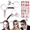 Fosoloni Halloween Accessoires - 4 Stück Machete Headband, Schere Scheide, Gruseliger Kopfschmuck für Erwachsene Damen - Halloween Karneval Pranks