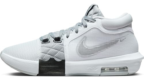 Nike Herren Lebron Witness Viii Basketballschuh, Weiß Schwarz Grau White Black Lt Smoke Grey, 48 EU