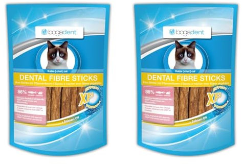 Bogadent Dental Fibre Sticks Lachs Katze, 50 g (Packung mit 2)