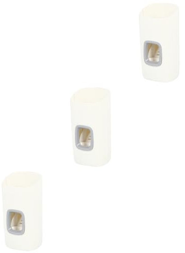 Gatuida 3 Stk Zahnpastapresse zahnpastaspender kinder klobürste wandmontage Zahnpastaspender für Menschen mit eingeschränkter Handfunktion cadfi Mauer Zahnbürste Extruder Abs Weiß