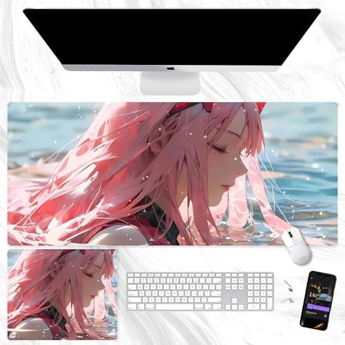 Anjinguang Darling in the Franxxx Mauspad Zero Two Mauspad Anime Gaming Mousepad Große Tastatur Pad Computer Laptop Büro Student Mousepad für Jungen Mädchen, qig24020129