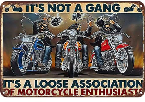 LYEAA Vintage Metal Plate Motorcycle Rectangular Iron Painting Wall Home Decor30x20cm