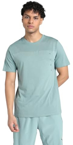 Puma Unisex M TAD TECH Triblend Tee T-Shirts, Green Moon,