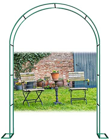 SDdPulse Arco de rosas de metal para jardín, arco de boda, soporte para escalada de plantas, pérgola al aire libre, 1,2 m a 3,5 m, grande para césped, patio, terraza, marco de enrejado, con base