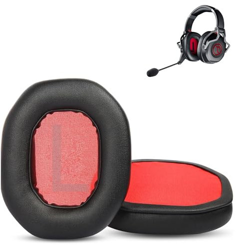 ACCOUTA Ohrpolster Kissen kompatibel mit Teufel Cage Gaming Headset Ohrpolster Ersatz mit weicherem Proteinleder und Memory-Schaum