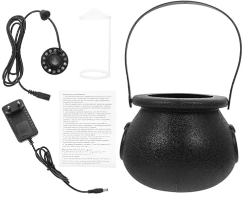 Alipis 1 Satz Zerstäubtes Umgebungslicht Übertopf Party-Halloween-Dekoration Mit Nebler Mit Nebelmacher Für Halloween Halloween-led-nebelmaschine Plastik