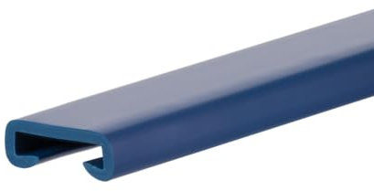 QUEST Handlauf PVC 40x8 Treppenhandlauf Kunststoffhandlauf Profil für Treppengeländer Gummi, Dunkelblau