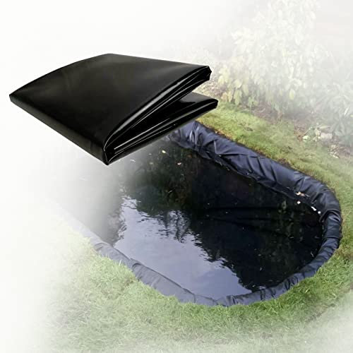 Heavy Duty 8x15m Waterproof Pond Liner Foldable Fish Pond Bed Liner for 110m Ponds Durable Pond Underlay Black 66