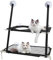 Yolispa Cat Window Hammock Bed, Double Cat Window Perch with 6 Strong Suction Cups, Foldable Hanging Cat Bed, for Overlooking, Sunbathing and Climbing, Maximum Hold Up to 25kg