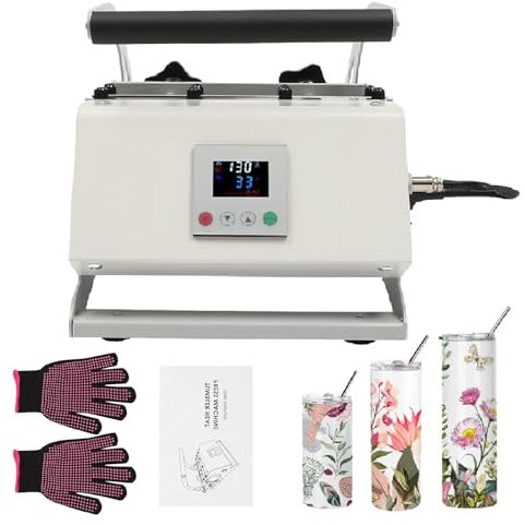 KJZHFOZ Tumbler Press, Tumbler Heat Press Sublimation Tumbler Top and Tapered Bottom Full Wrap, DIY Heat Transfer