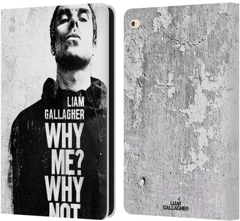 Head Case Designs Licenza Ufficiale Liam Gallagher Why Me Grafica Custodia Portafoglio in Pelle Compatibile con Apple iPad Air 2 (2014)