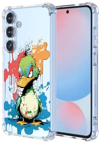 XINYEXIN Transparente Hülle für Samsung Galaxy A56 5G, Bunte Coole Kunst Graffiti Serie Süßes Muster, Ultra Dünn Stoßfest TPU Klare Handy Schutzhülle - Duck