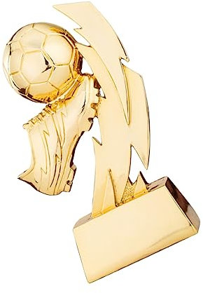 KOMBIUDA Coppa Calcio per Bambini in Plastica Dorata con Base, Premio Resistente e Decorazione per Scuola Materna e Giochi Sociali