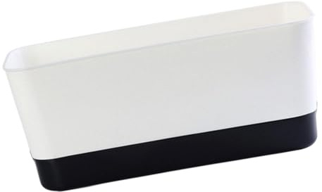 Kuntesetty Fensterbox Pflanzer mit Untertassen, Rechteckiger Blumentopf Blumentöpfe Blumenkasten, für Balkon Gemüseanbau Zimmerpflanzen, Sukkulenten, Triebe, Pfeffer, Blumen, Schwarz, L