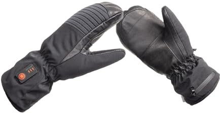 BERTSCHAT Beheizbare Fäustlinge Damen & Herren, Elektrische Handschuhe Winter mit Akku, 3 Heizstufen, Wasserdicht & Winddicht, Thermo-Handschuhe für Ski, Snowboard, Fahrrad & Outdoor (3.000 mAh, 2XL)