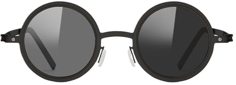 Njidher UV-Schutzbrille, rund, polarisiert, mit integriertem ND-Filter, ergonomisches Design