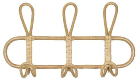 Hscjymnd Crochets Muraux en Rotin - Cintre Décoratif pour Chambre d'enfant, Organisateur de Vêtements et de Chapeaux, Support de Rangement Suspendu pour Vêtements d'enfants A
