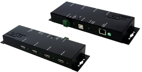 Exsys EX-6002POE Ethernet 1Gigabit zu 4 USB mit PoE Schwarz