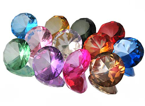 Yudu 12er Glasdiamant Dekodiamant Dekoglas aus Kristallglas