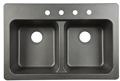 Franke USA FTB904BX Double Bowl Sink 9-Inch Deep, Black