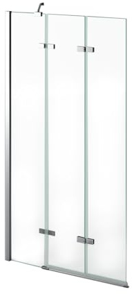 800mm Luxury Folding Bath Shower Glass Screen Pivot Door Panel - Left Hand