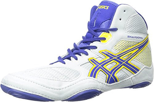 ASICS Men's Snapdown Wrestling Shoe, Grey/True Blue/Sunflower, 48 EU