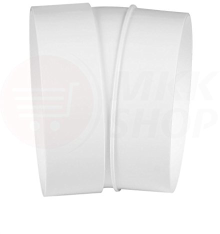 MKK Rundrohr Bogen 15° Grad Lüftungsrohr Ø 100 mm Abluft Zuluft Rohr Kanal PVC Verbinder