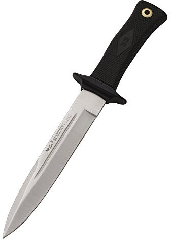 MUELA SCORPION-19W Kraton Cuchillo de supervivencia con mango de goma con funda de cuero