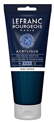 Lefranc Bourgeois Fine Acrylic Colore Acrilico, Blu (Sapphire Blue), 200 ml