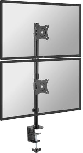 RICOO Monitorhalterung Monitor Halterung 2 Monitore Übereinander für 13-27 Zoll Bildschirmhalterung Ständer Bildschirm TS8511 Arme für Computermonitore Monitor-Arm Stand Tischhalterung Monitor-Halter