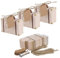 Mini-Koffer, 50 Stück, Partygeschenk, Süßigkeitenbox, Vintage-Kraftpapier mit Etiketten und Jute-Schnur für Hochzeit, Reisen, Motto-Party, Brautparty, Dekoration