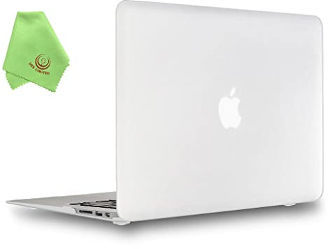 UESWILL - Carcasa rígida Lisa Mate Compatible con MacBook Air de 11, Modelo A1370/A1465 con paño de Limpieza de Microfibra Transparente, UES01F11A1-04n