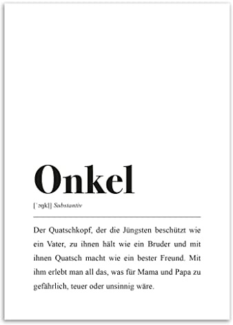 Onkel Definition: DIN A4 Bild