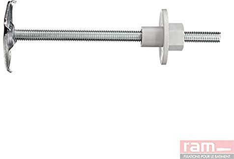 Ram - Fixation Lavabo Réglable Paroi Creuse, 8mm x 140mm