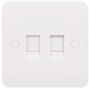 Schneider Electric Lisse White Moulded - Double Data Socket, CAT-6, RJ45, GGBL7072C6S, White