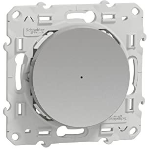 Schneider Electric S530530W Wiser Odace - bouton poussoir - 10A - zigbee - alu