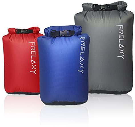 Frelaxy Dry Bag 3er-Pack/5er-Pack, ultraleichter Trockensack, Outdoor-Taschen halten Ausrüstung trocken für Wandern, Rucksackreisen, Kajakfahren, Camping, Schwimmen, Bootfahren