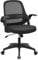 SONGMICS Bürostuhl, Schreibtischstuhl, ergonomischer Drehstuhl, Computerstuhl, höhenverstellbar, klappbare Armlehnen, Wippfunktion, schwarz OBN035B01, 63x54.5x(89-96.5)cm