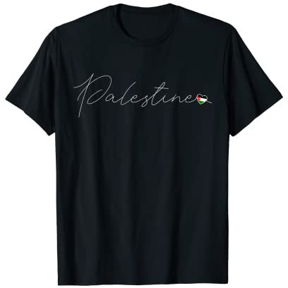 Dawlat Filastin Palästinensische Flagge und Herz Palästina T-Shirt