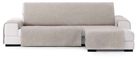 Eysa Valkiria sofabezug chaiselongue 240 cm rechts frontalsicht, Farbe 00, Leinen 0