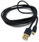 DRUT 3m Micro USB to USB 2.0 Fast Charger Braided Cable 24AWG, A-Male to Micro B Gold Connectors Lead 10ft Black